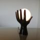 Black ceramic lamp in the shape of hands 70s