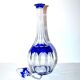 Bristol carafe in saint-louis crystal - blue lined decoration overlay cut