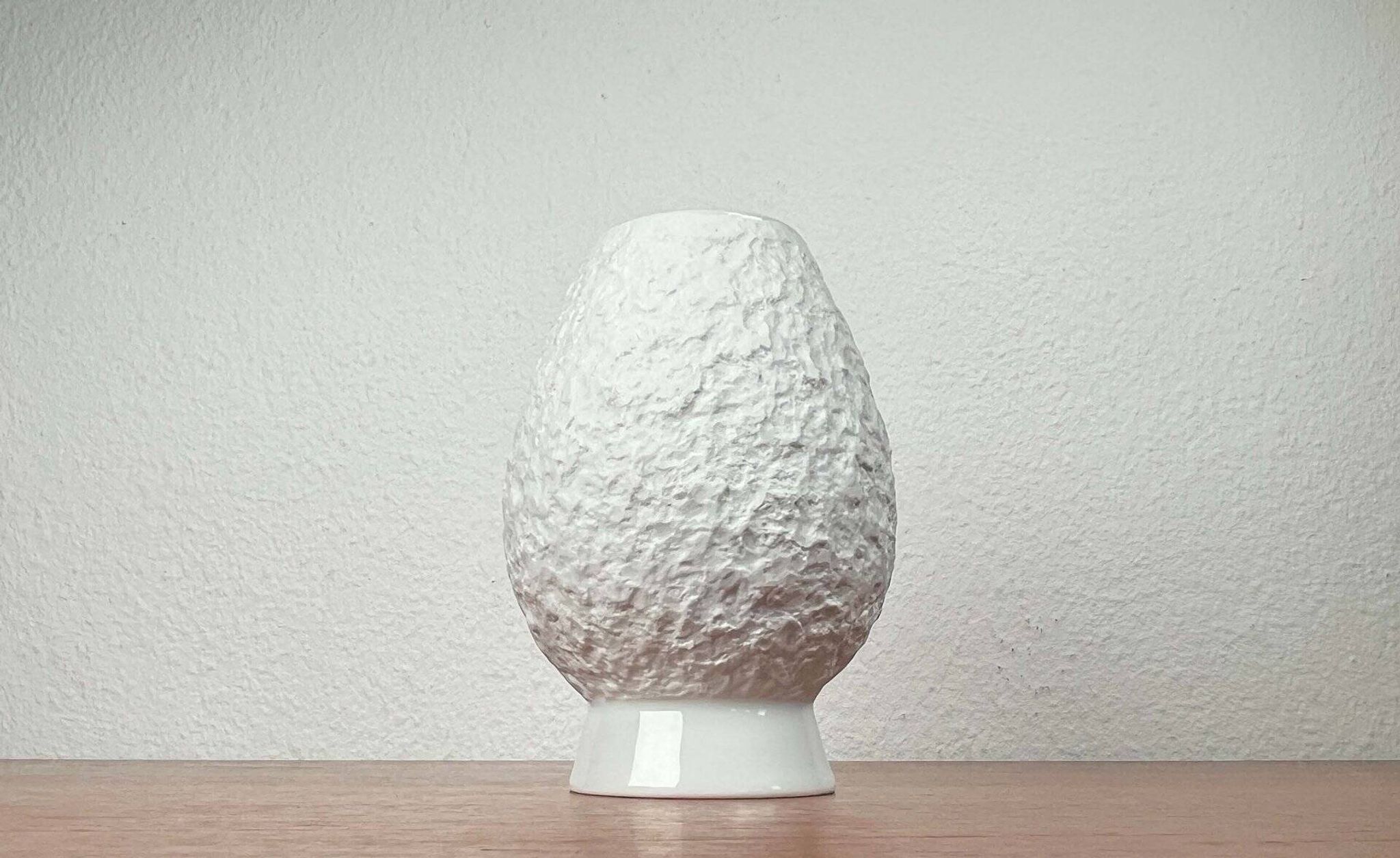 Vintage white porcelain vase German Model 605/2 by KPM Royal Porcelain, 1970s.