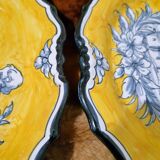 Pair of oval dishes in hand-painted faience with an Italian majolica spirit.