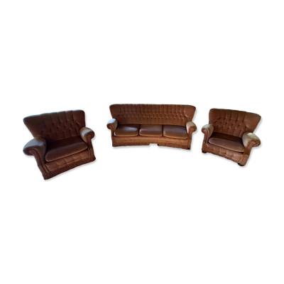 Salon un canapé 3 places et deux fauteuils
