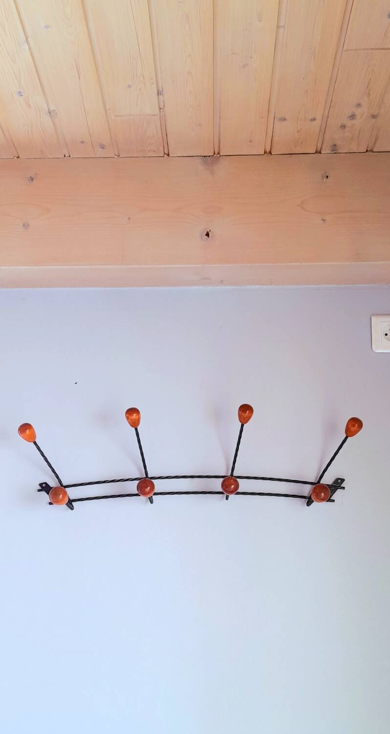 1950s wall coat rack