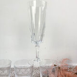 6 Champagne flutes Cristal D'Arques model "VERSAILLES"