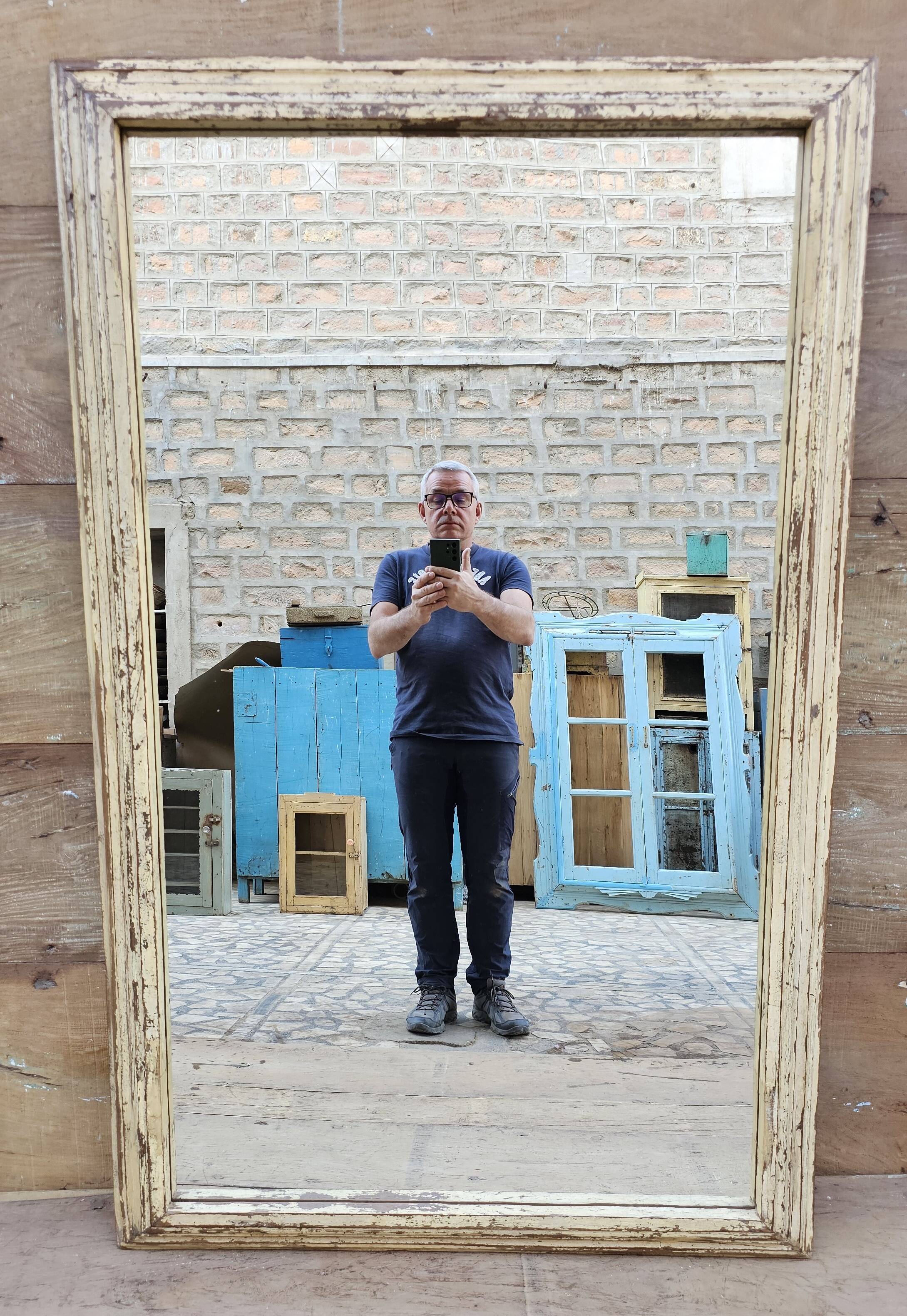 Teak mirror from Burma