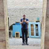 Burmese teak mirror