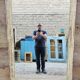 Teak mirror from Burma