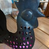 Wrought iron table lamp/rooster