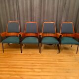 Ensemble de quatre chaises années 1960