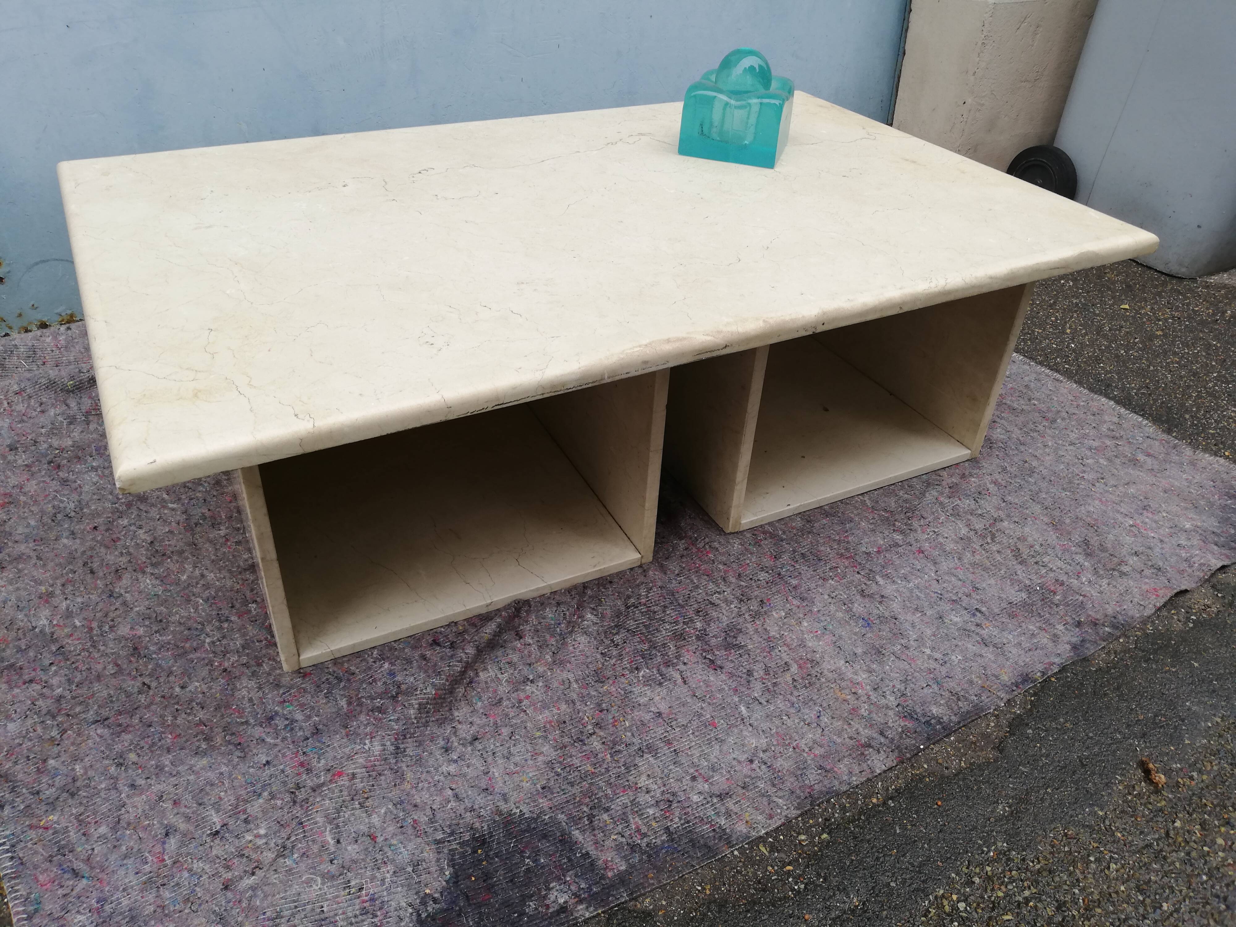 White marble coffee table
