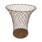 Panier corbeille à papier vintage en fil de laiton