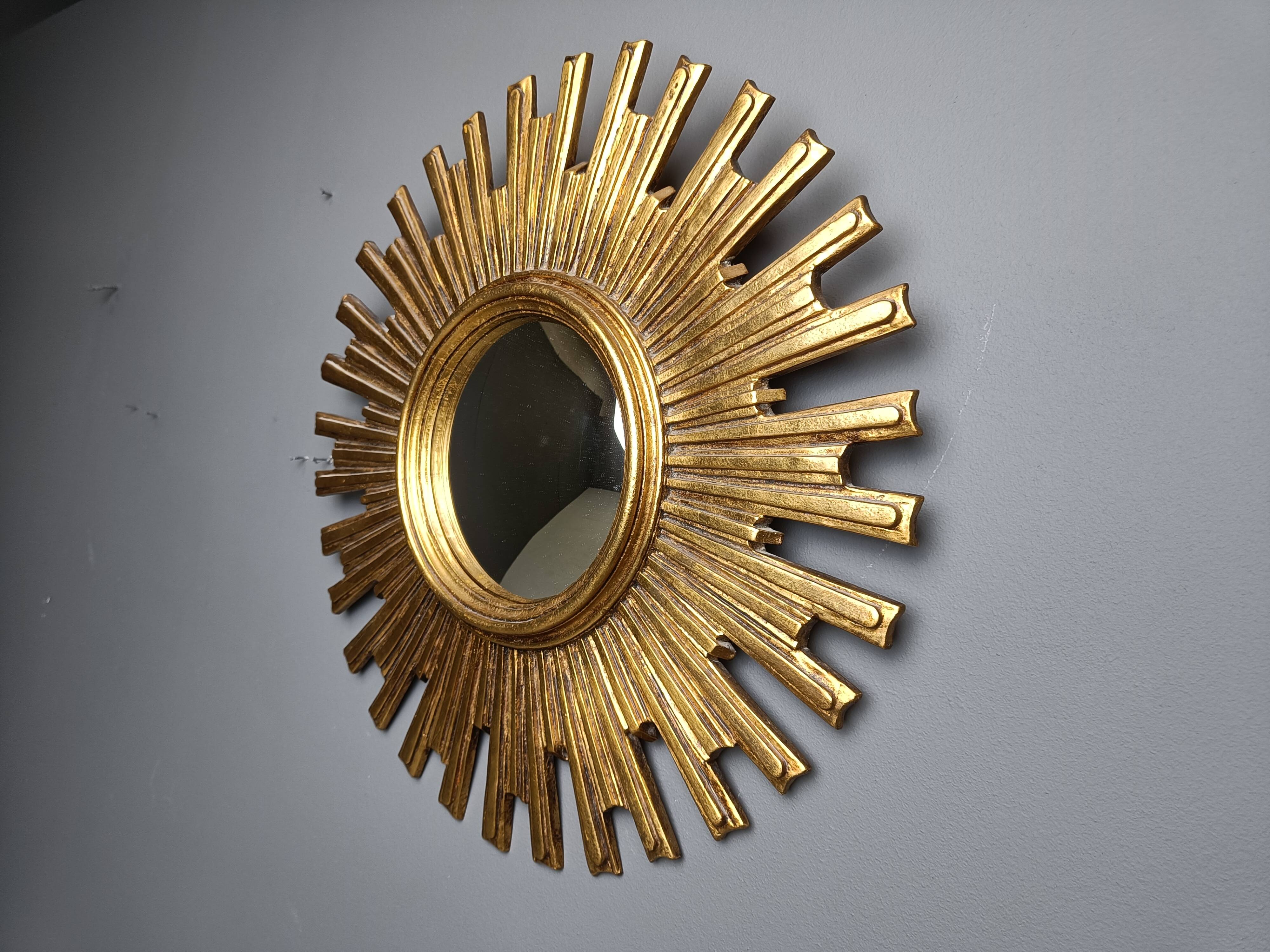 Vintage sunburst mirror, 1960s