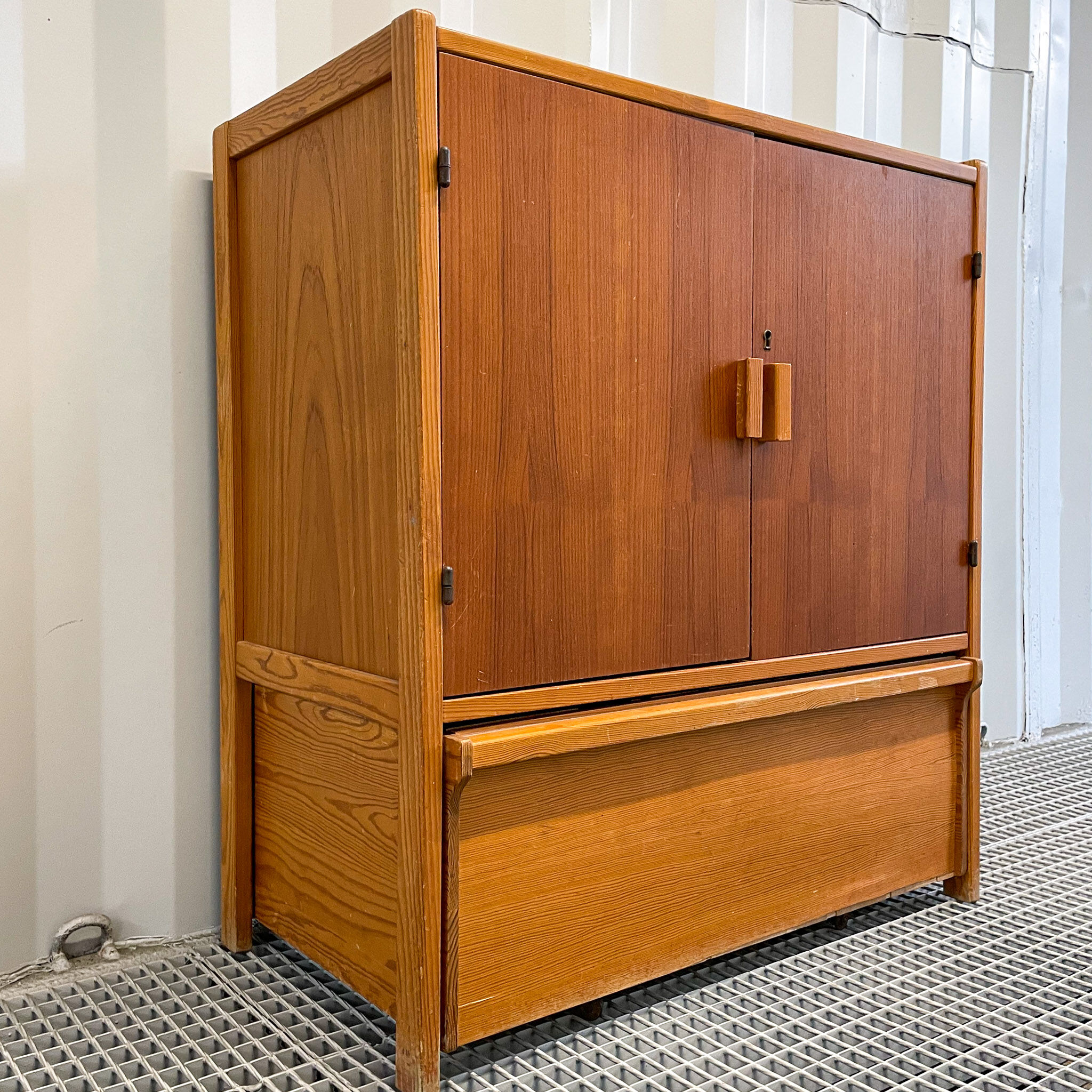 Scandinavian teak and pitchpin buffet