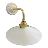 Vintage wall lamp in electrified white opaline to new