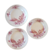 Set of 3 plates in iron earth jules vieillard model trianon