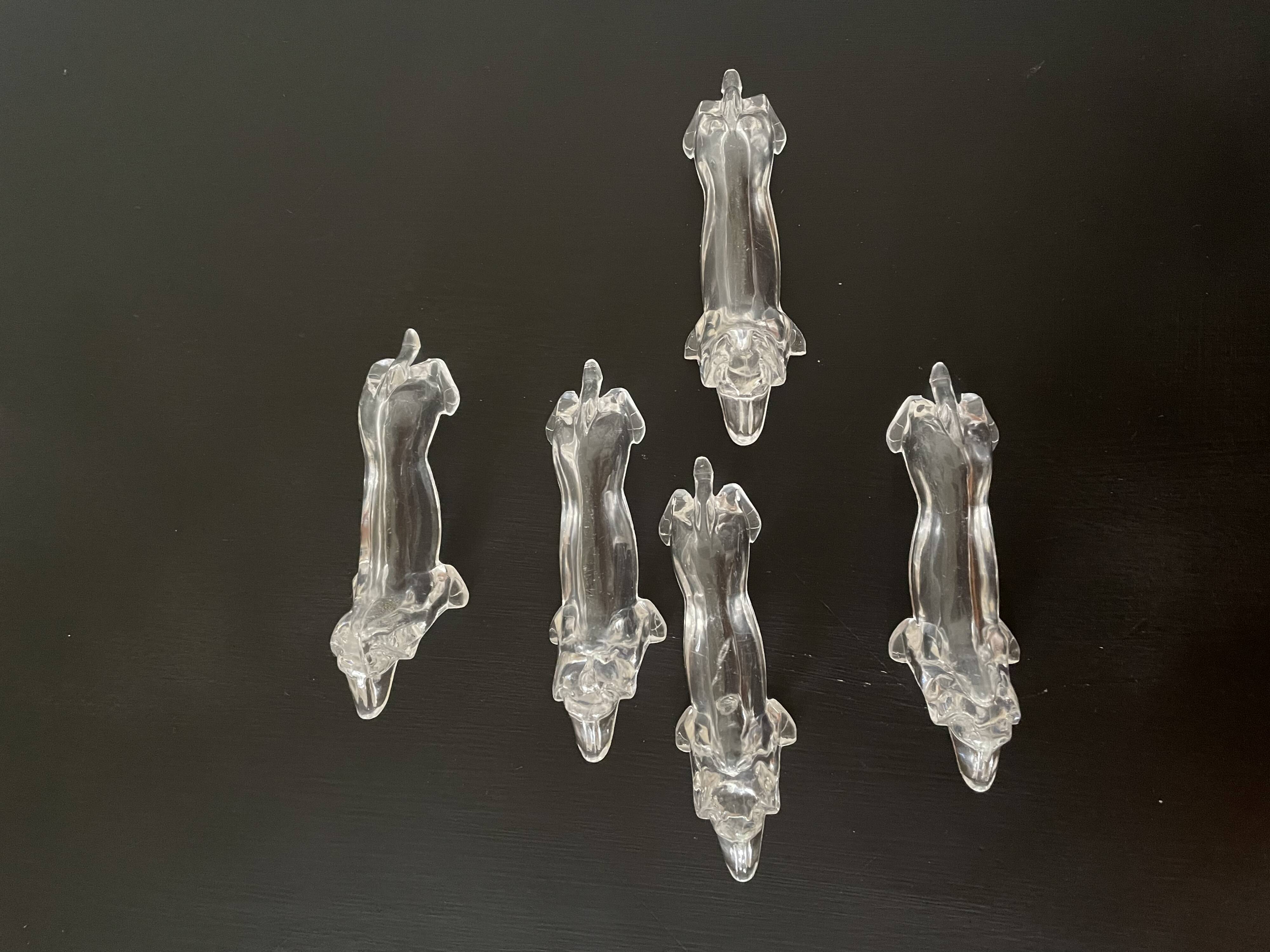 Transparent dachshund knife holder