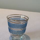 Lot of 8 shot glasses granités with their door-glass gold 70