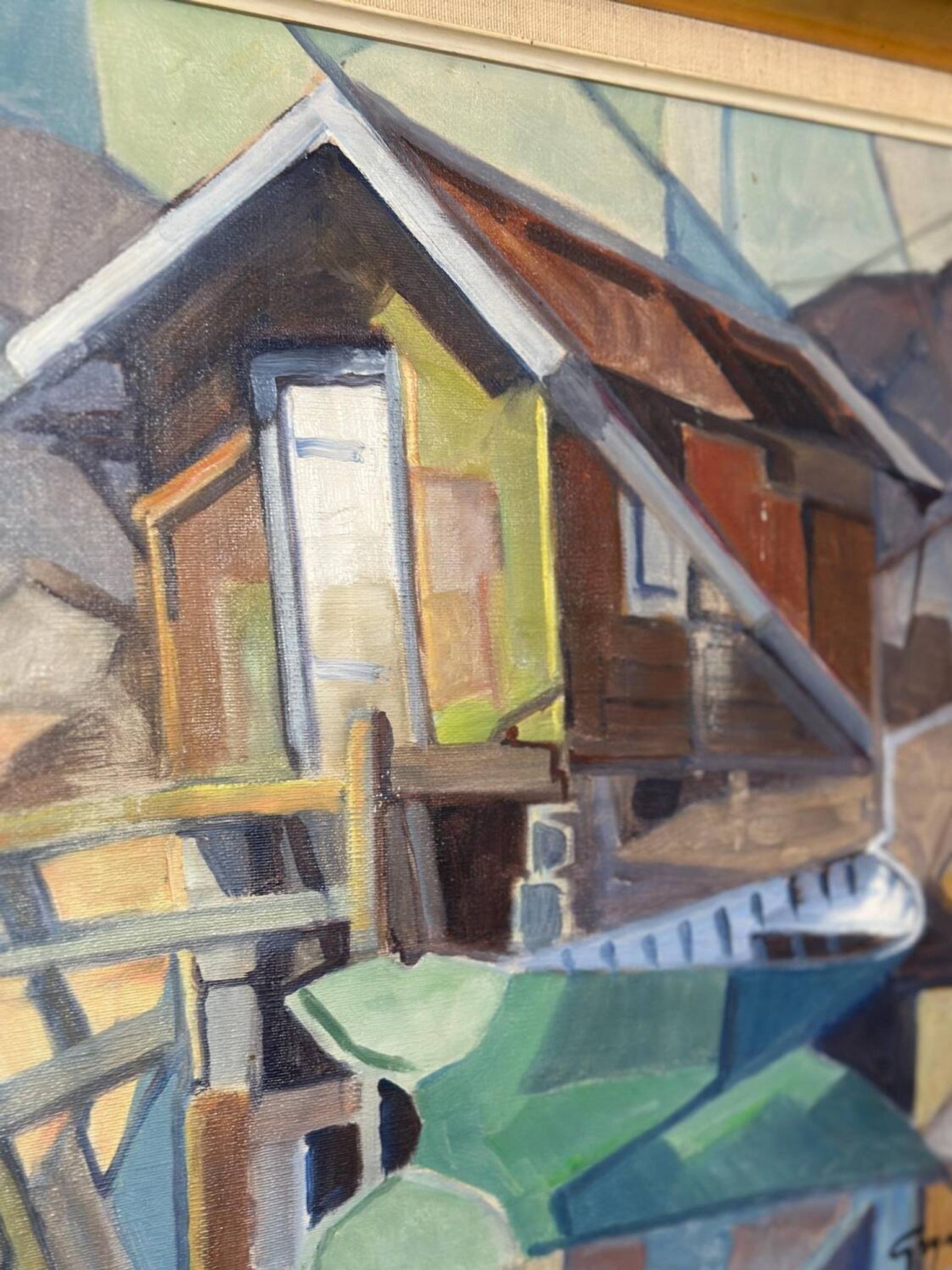 Swedish Oil on Canvas – “Lakeside Hut” by EVERT GRYNNING