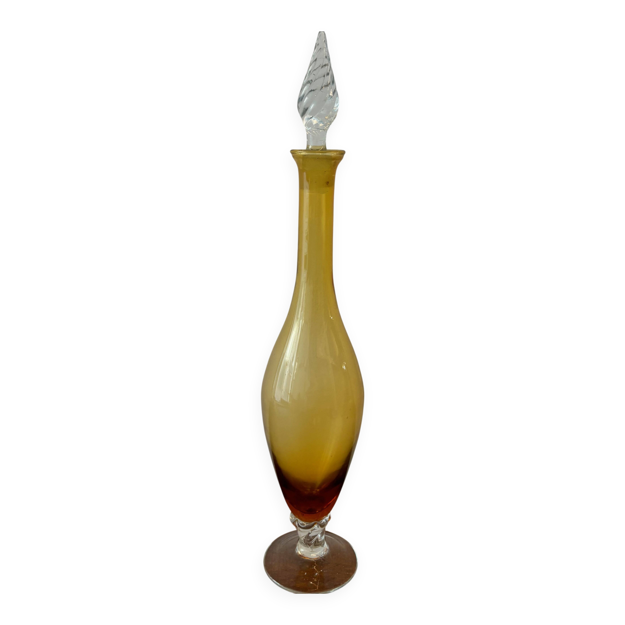 Italian colored glass carafe