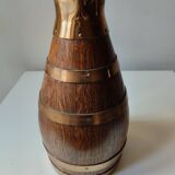 Copper oak cider pitcher signed Gerard Laffitte Meilleur Ouvrier de France 1933