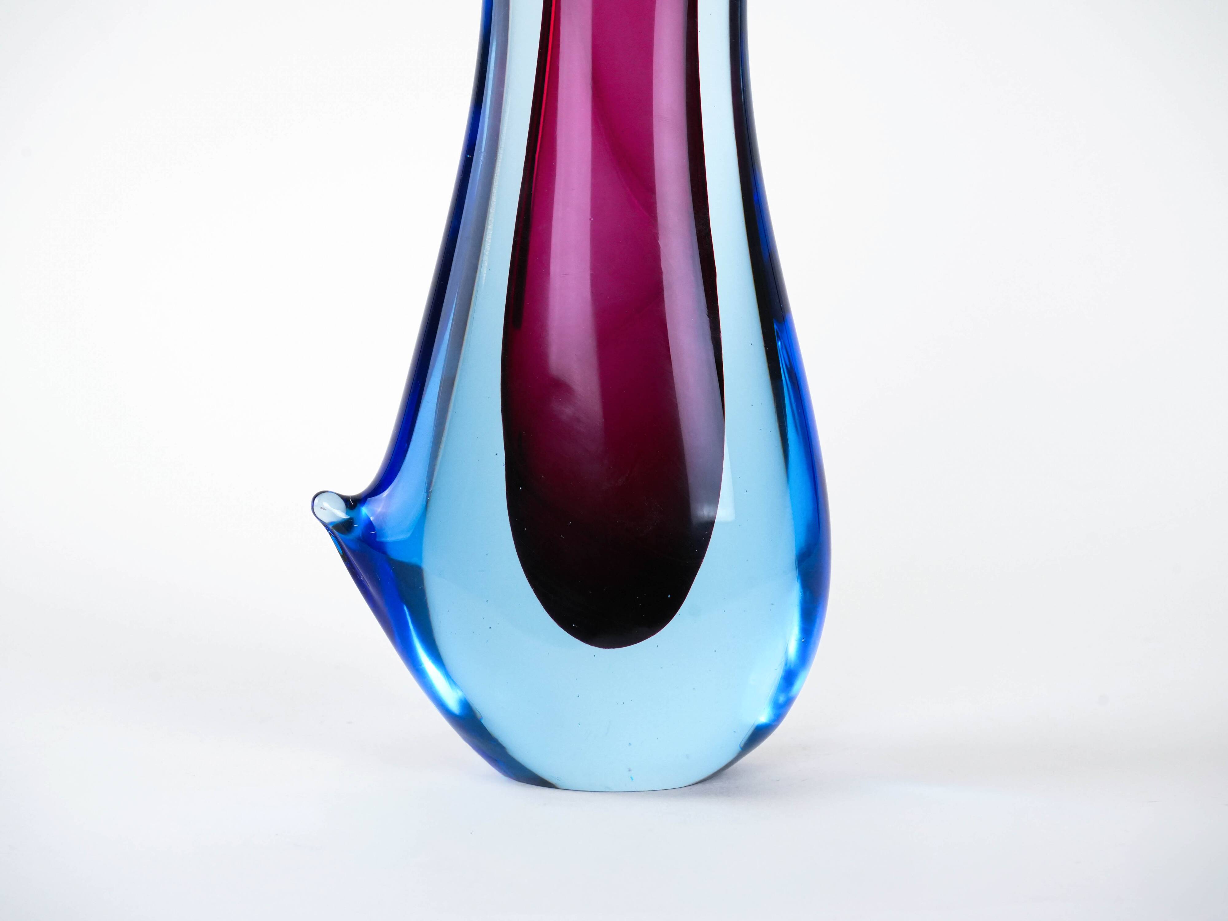 Vase, Murano glass, Italian design, 1960s, made in Italy