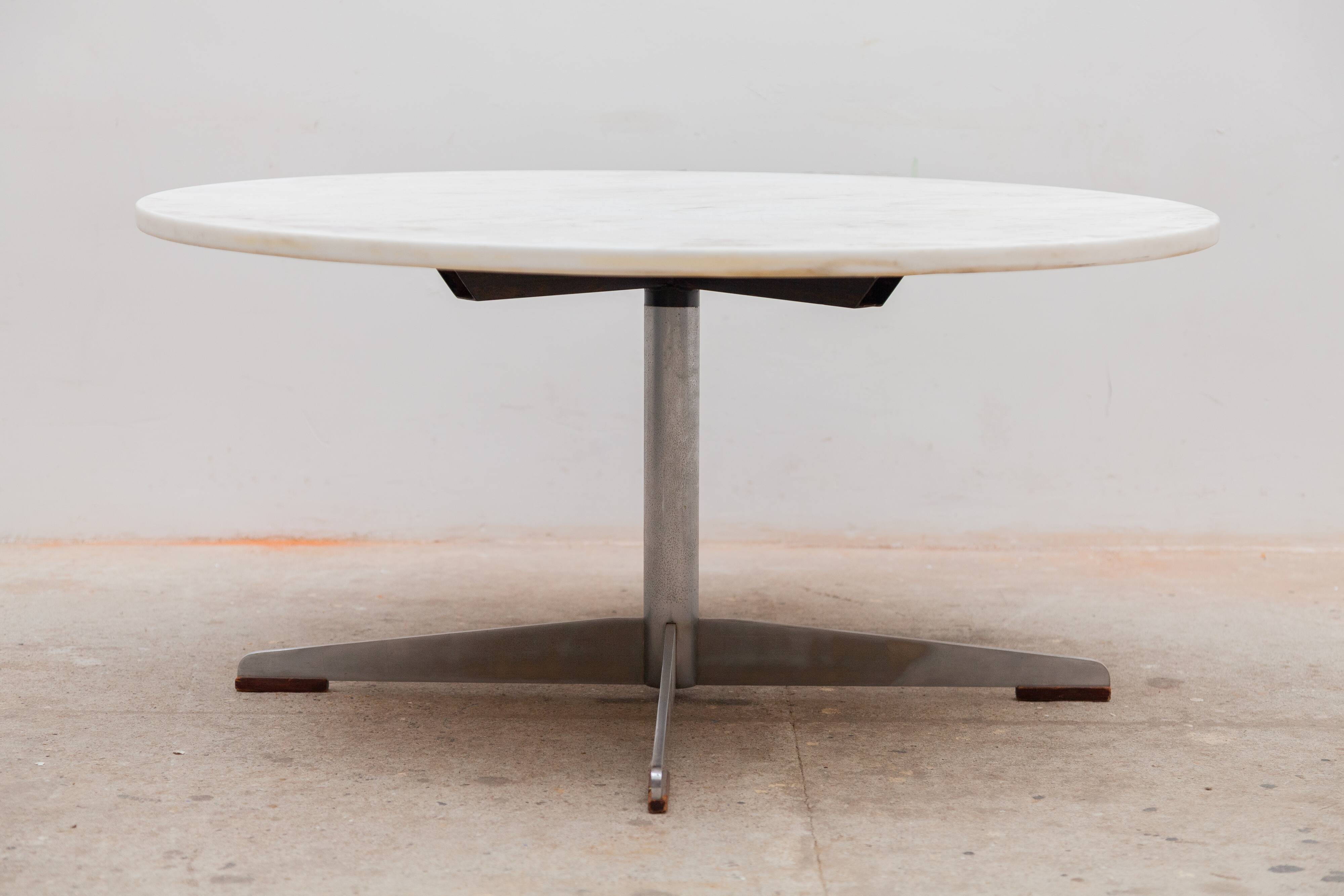 Mid-Century Marble Round Coffee Table, 1960s