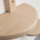Pair of half-moon wall shelves in solid oak