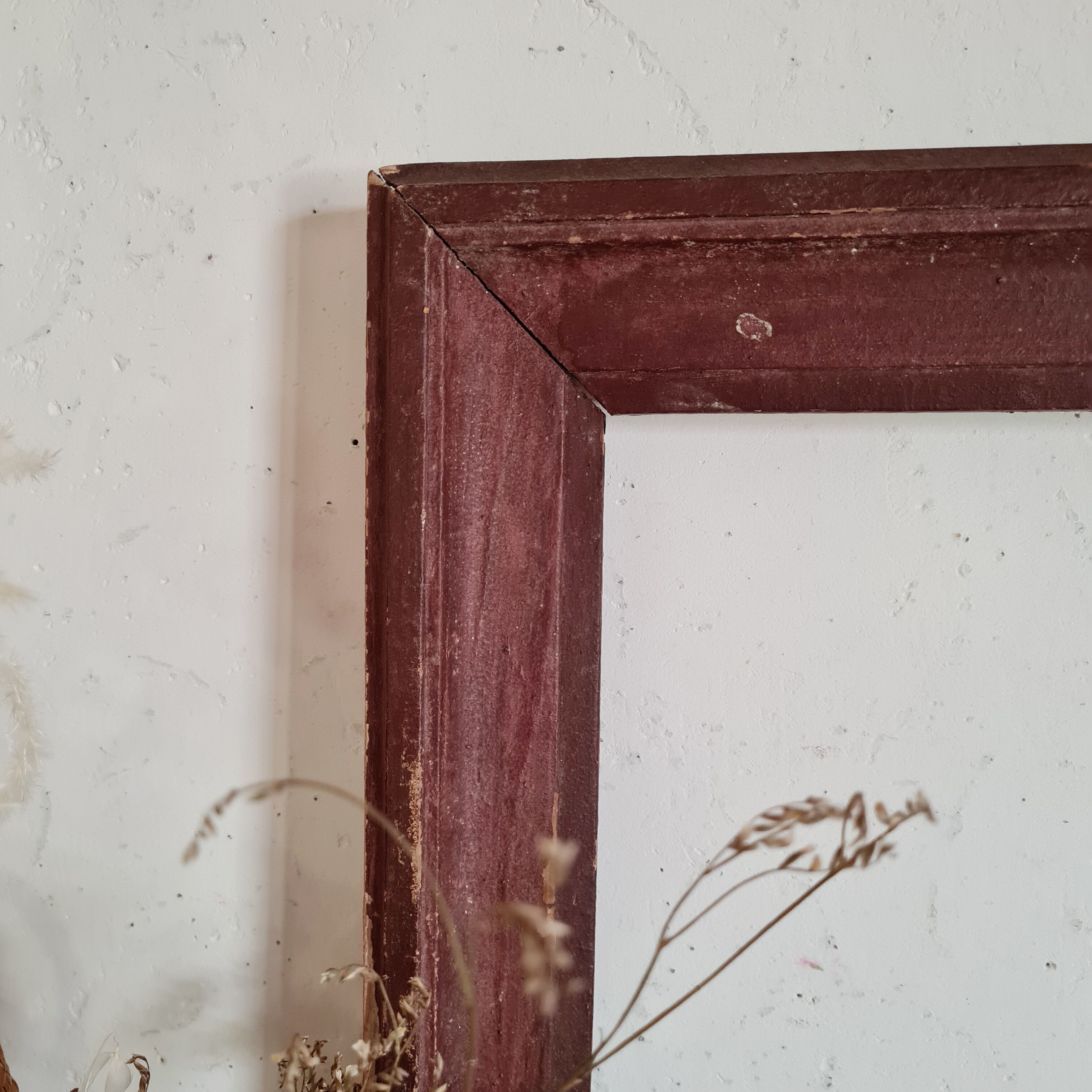 Old frame wood dark burgundy color