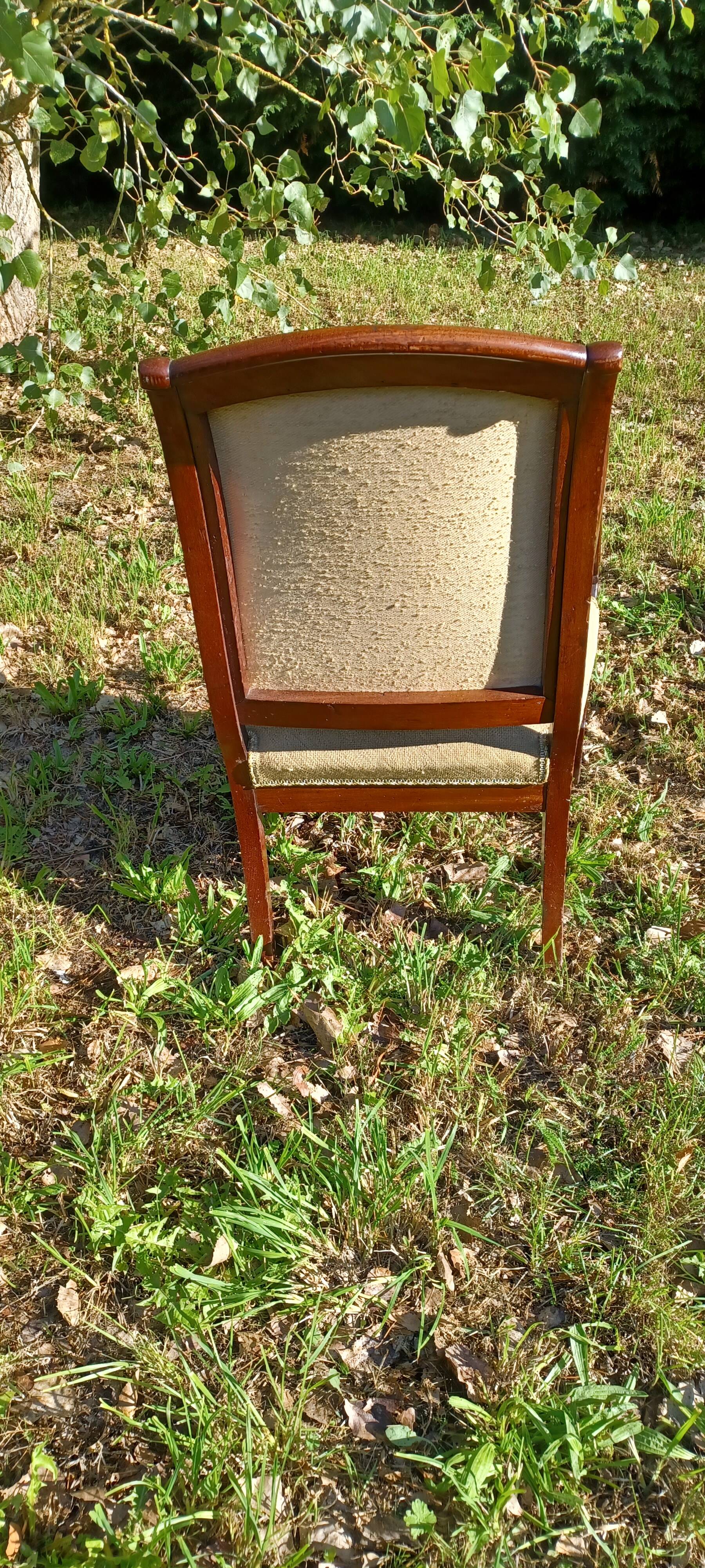 Fauteuil cabriolet d'époque Restauration / XIXe siècle