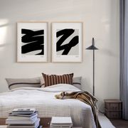 Pair of giclee prints, abstract wall art set of two, 50x70cm
