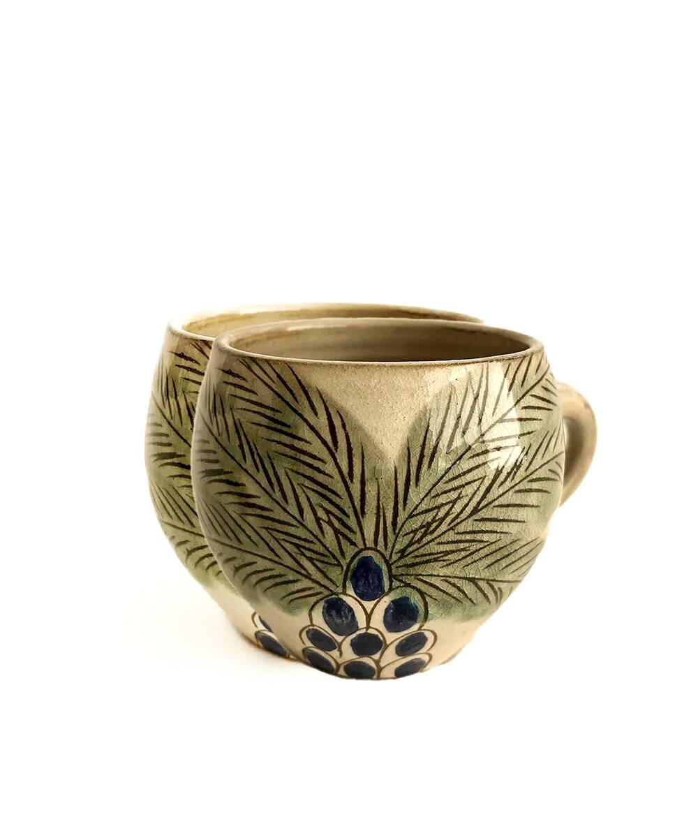 Set of 2 ceramic tea cups from Luxor - Egypt