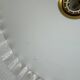 Antique lace-work pendant light in vintage opal, 24.5 cm