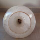 UFO screen-printed glass pendant light, 1970.