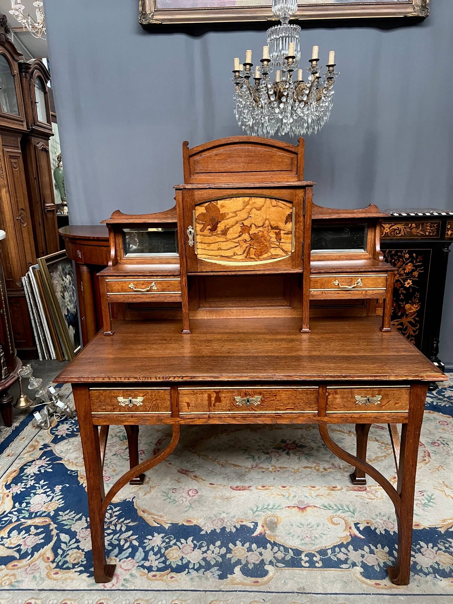Antique French desk in Art Nouveau style.