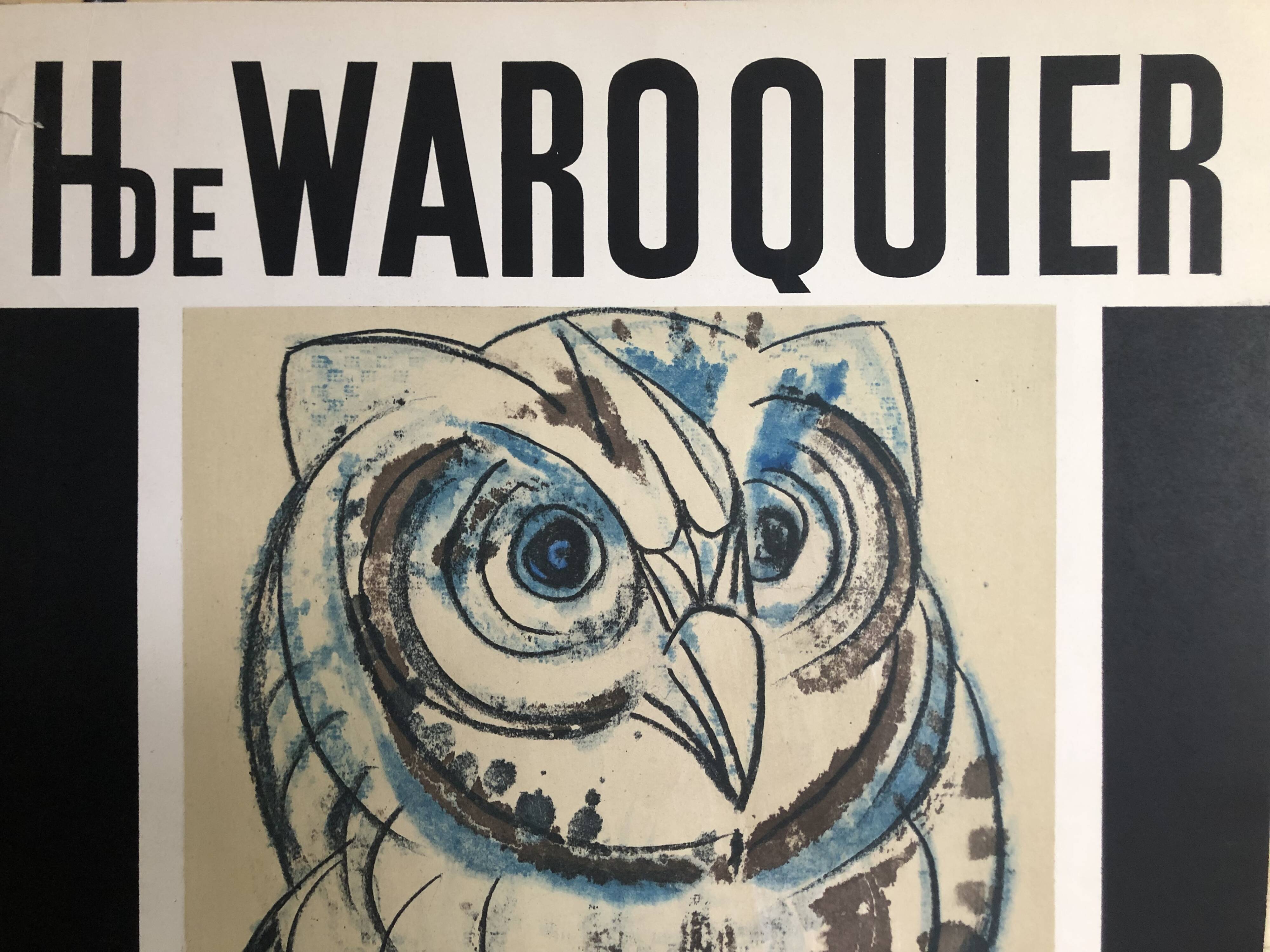 Affiche H de Waroquier Au pont des Arts Paris 1960