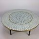 Large Round Mosaic Coffee Table by Berthold Muller, 1950s