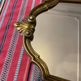 Mirror golden shell Louis XV 1960