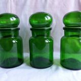Apothecary bottles green glass jar