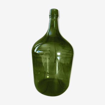 Dame jeanne vert olive bonbonne touque bouteille ancienne dp0421307