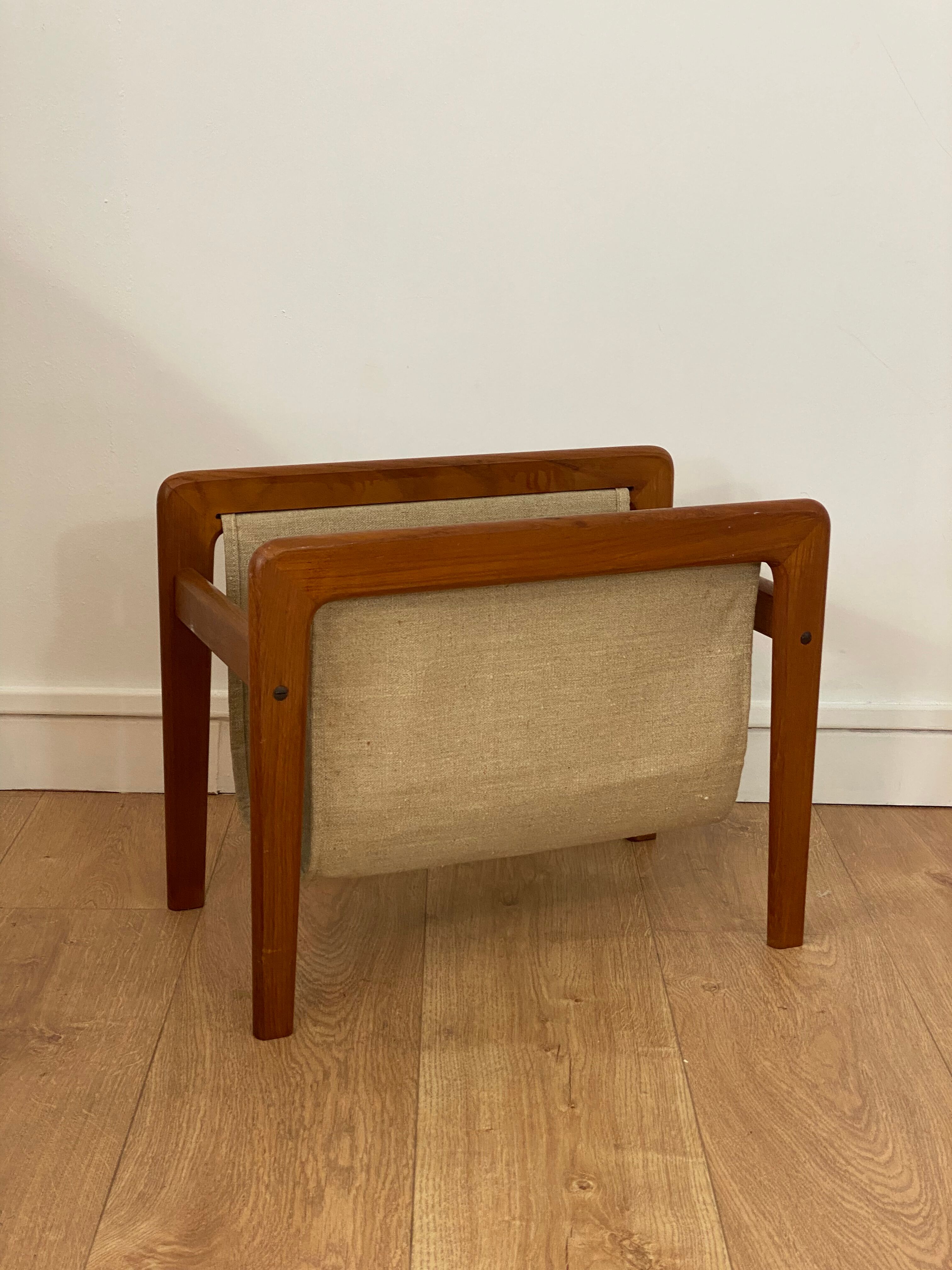 Scandinavian teak magazine rack