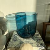 Blue glass vase