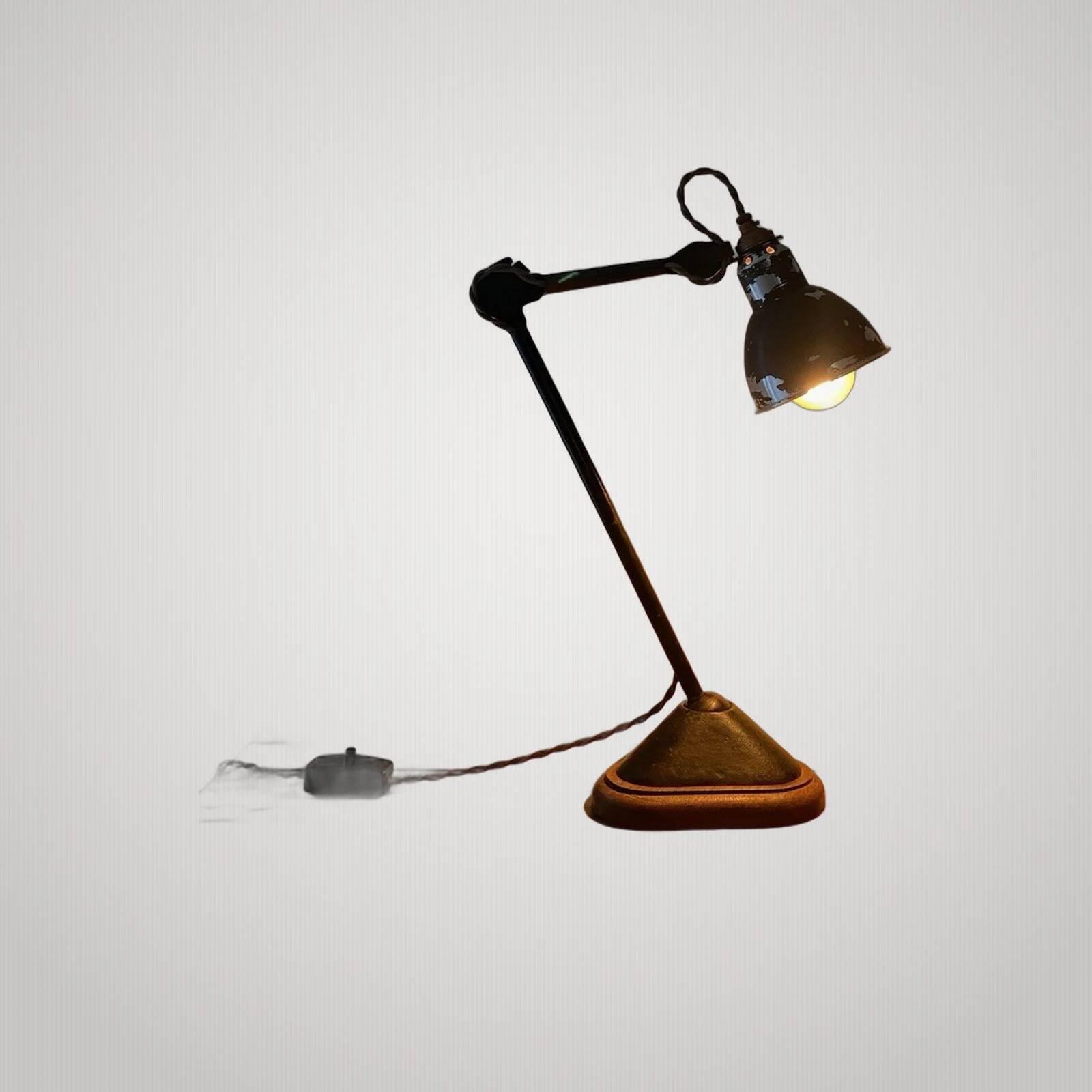 Patented adjustable lamp sgdg "n206 / n1056" "small model" aluminium