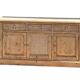 Renovated enfilade - solid raw wood sideboard with cane work
