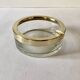 Large glass and brass ashtray