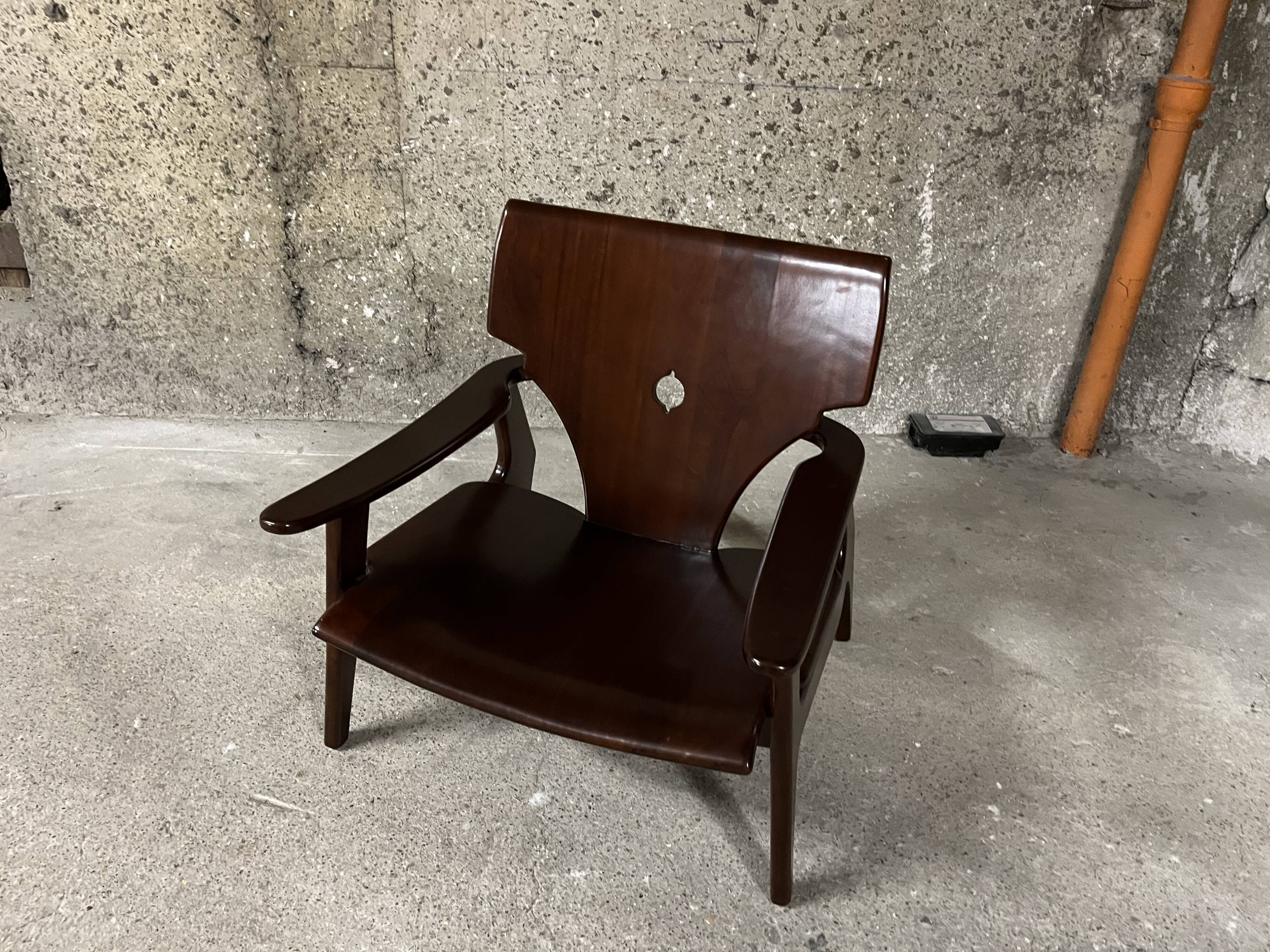 Zen De Schrijver Mahogany Low Chairs