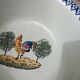 Ancien plat de service creux motif coq Saint Clément France