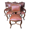 Suite of 6 Regency-style walnut chairs