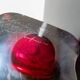 Mid-century modern table lamp with cotton shade Carl Fagerlund Orrefors Sweden