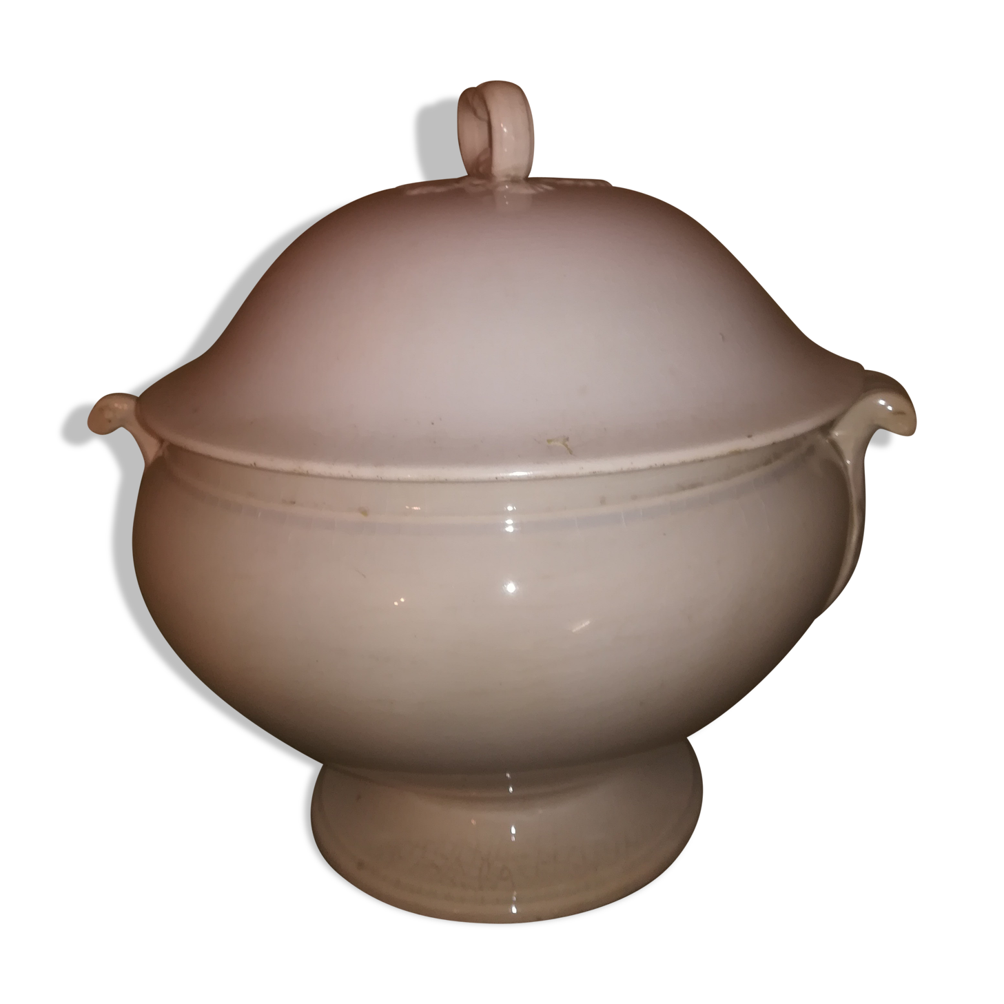 Tureen old white earthenware