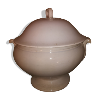 Tureen old white earthenware