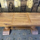 Solid oak monastery farm table
